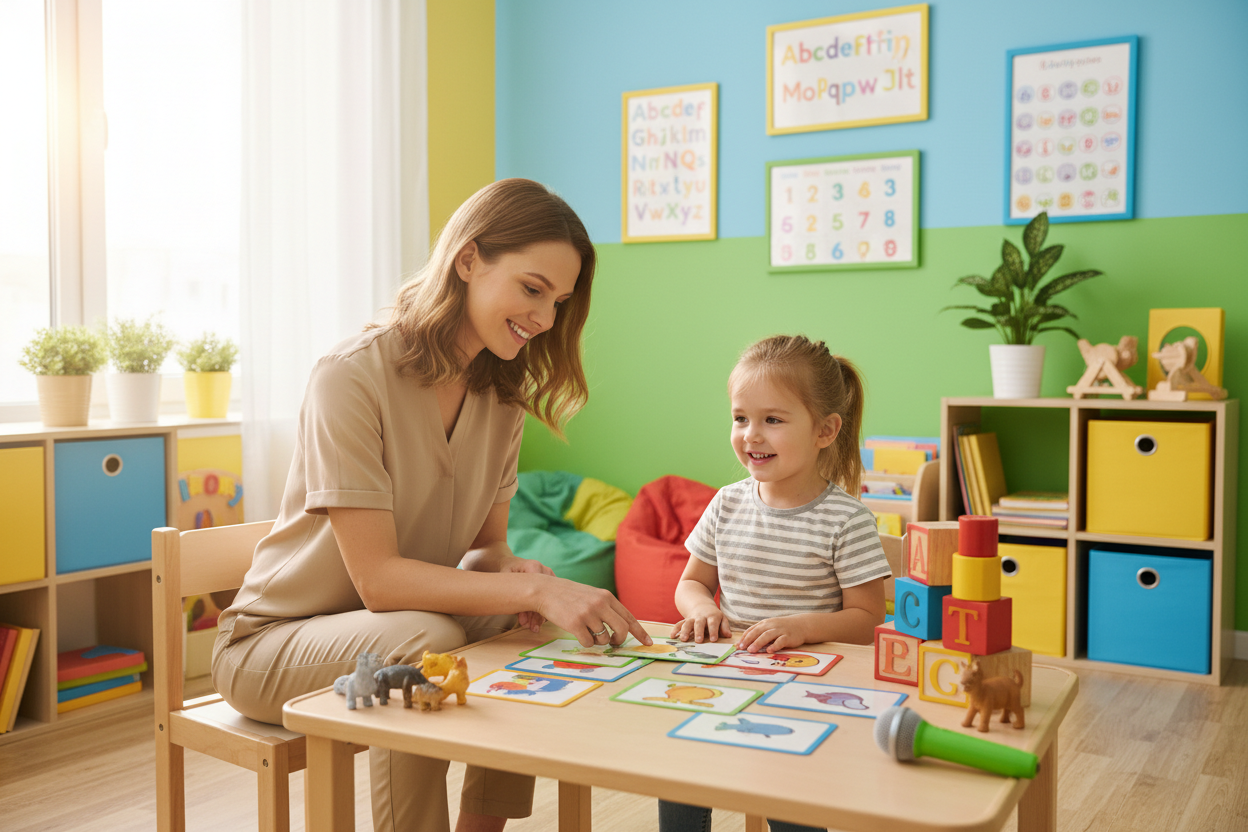 speech supporting children's providing in NDIS setting. Communication, expressive language, receptive language